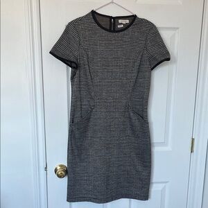 Classic Black Brown and Grey Plaid Dress